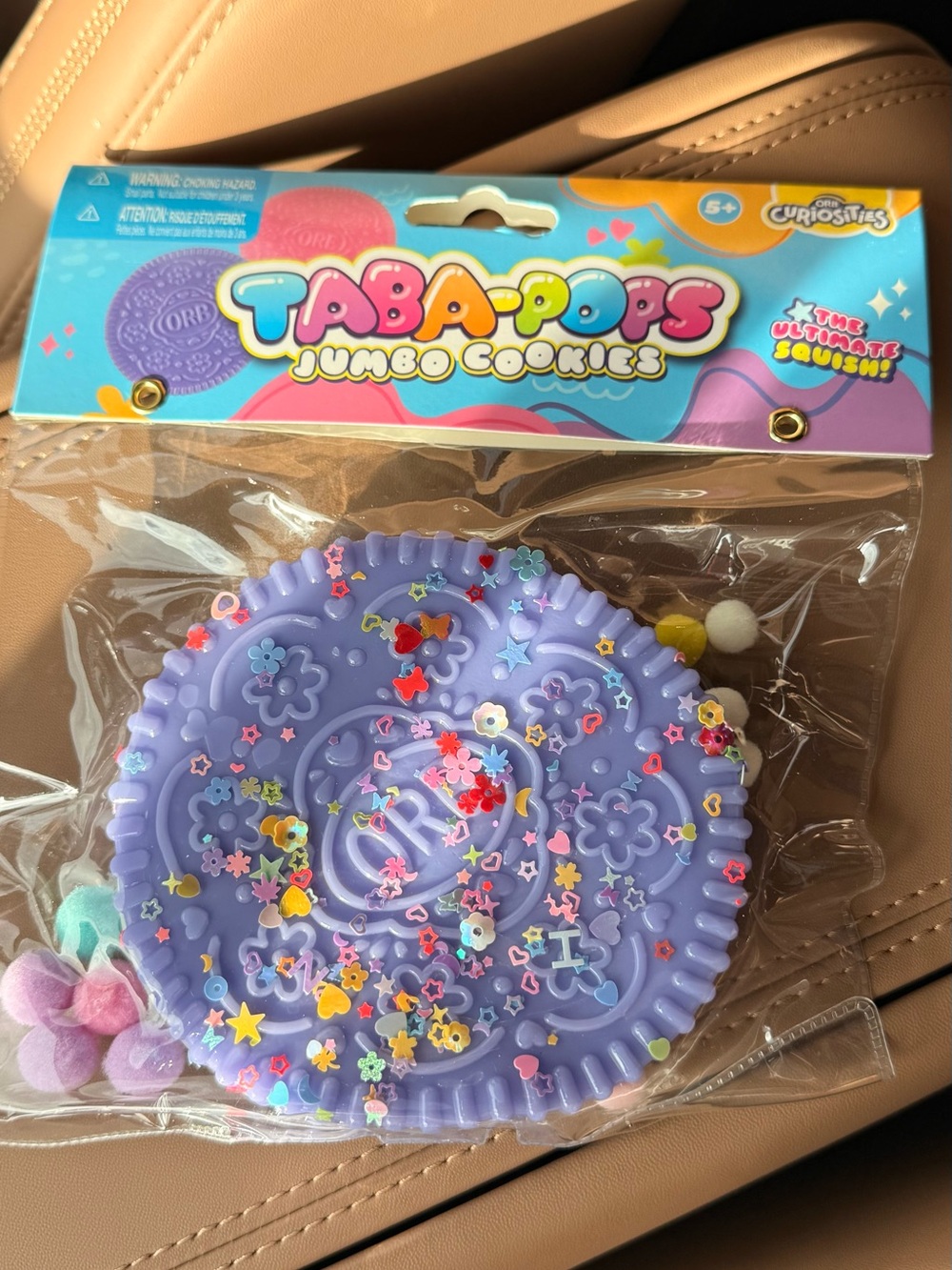 Jumbo Cookie Squishy - Purple Confetti